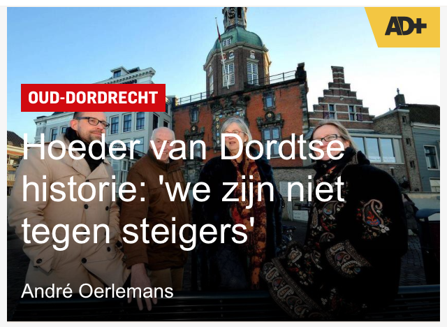 Vereniging Oud-Dordrecht in AD de Dordtenaar
