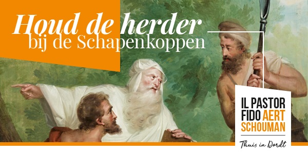 Campagne Houd de herder bij de schapenkoppen banner