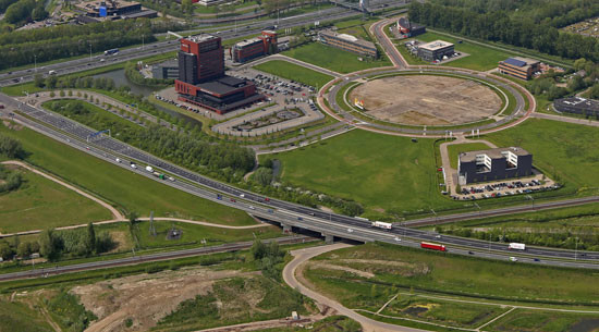 Luchtfoto Randweg N3 Dordrecht, © Thymen Stolk